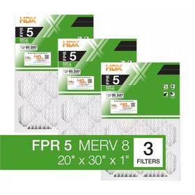 3-pac Hdx 445013582502 20 Inch X 30 1 Standard Pleated Furnace Air Filter Fpr 5 Merv 8