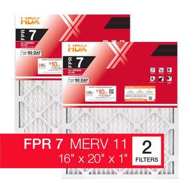 Hdx 445032284272 16 Inch X 20 1 Allergen Plus Pleated Furnace Air Filter Fpr 7 Merv 11