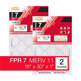 Hdx 445054054044 18 Inch X 30 1 Allergen Plus Pleated Air Filter Fpr 7 Merv 11 2-pack