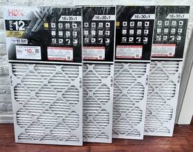 61201.011630 Hdx Lot Of 4 16 Inch X 30 1 Ultimate Allergen Pleated Air Filter Fpr 12 Merv 13