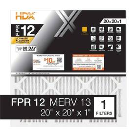 61201.012020 Hdx 20 Inch 1 Ultimate Allergen Pleated Air Filter Fpr 12 Merv 13