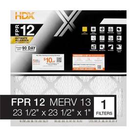 61201.01235235 Hdx 23.5 Inch 1 Ultimate Allergen Pleated Air Filter Fpr 12 Merv 13
