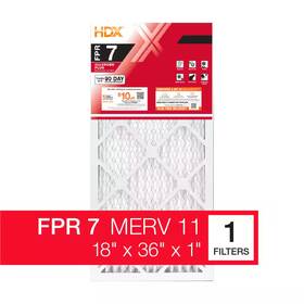 Hdx 744110453409 18 Inch X 36 1 Allergen Plus Pleated Air Filter Fpr 7 Merv 11