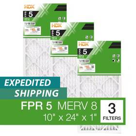 Hdx 840100928046 3-pack 10x24x1 Air Filter Merv 8 Pleated Furnace Ac Filtro De Aire Plisados