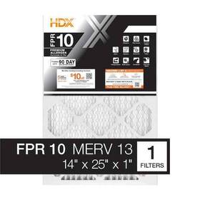 Hdx 840100928978 14x 25x 1 Inch Premium Pleated Furnace Air Filters Dust Fpr 10 Merv 13k Hvac