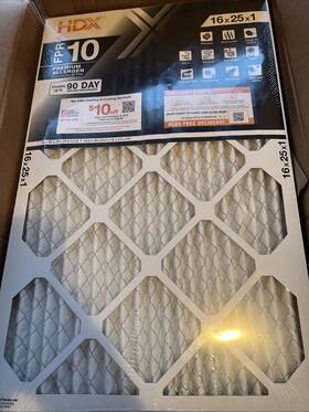 Hdx 840100929036 16x25x1 In Standard Premium Pleated Furnace Air Filter Perfomance Fpr 10 Merv 13