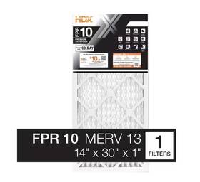 Hdx1p10-011430 Hdx 10-pack 14 Inch X 30 1 Pleated Furnace Air Filter Fpr 10 Merv 13