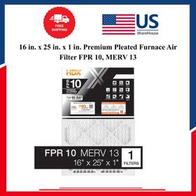 Hdx1p10-011625 Hdx 16 Inch X 25 1 Premium Pleated Furnace Air Filter Fpr 10 Merv 13