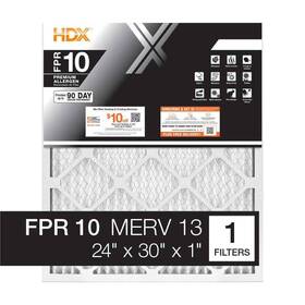 Hdx1p10-012430 Hdx 24 Inch 30 1 Premium Pleated Air Filter Fpr 10 Merv 13