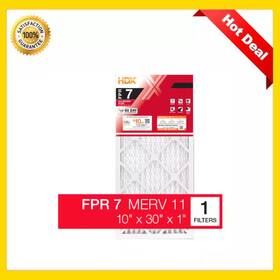 Hdx1p7-011030 Hdx 10x30x1 Inch Allergen Plus Furnace Pleated Dust Air Filter Fpr 7 Merv 11 1 Pack