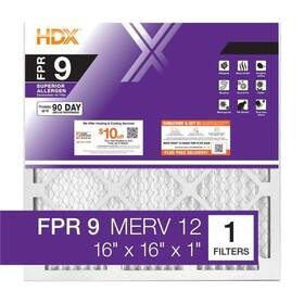 Hdx1p9-011616 Hdx 16 Inch 1 Superior Pleated Air Filter Fpr 9 Merv 12