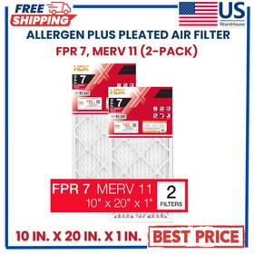 Hdx2p7-011020 Hdx 10 Inch X 20 1 Allergen Plus Pleated Air Filter Fpr 7 Merv 11 2-pack