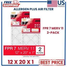 Hdx2p7-011220 Hdx 12 X 20 1 Allergen Plus Air Filter Fpr 7 Merv 11 2-pack