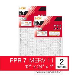 Hdx2p7-011224 Hdx 12 Inch 24 1 Allergen Plus Pleated Furnace Air Filter Fpr 7 Merv 11 2-pac