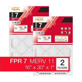Hdx2p7-011630 Hdx 16 Inch X 30 1 Allergen Plus Pleated Air Filter Fpr 7 Merv 11 2-pack