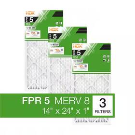 Hdx3p5-011424 Hdx 3-pack 14x24x1 Air Filter Merv 8 Pleated Furnace Hvac Filtro De Aire Plisado