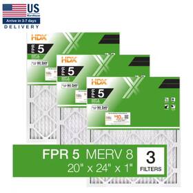 Hdx3p5-012024 Hdx 20 X 24 1 Standard Pleated Air Filter Fpr 5 3-pack Filters Replacement