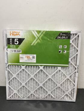 Hdx3p5-012424 Hdx 24x24x1 Pleated Furnace Air Filter Fpr 5 Merv 8 3-pack