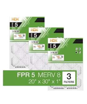 Hdx3p5-012430 Hdx Standard Pleated Air Filter Fpr 5 3-pack