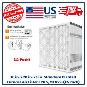 Hdxcp5-011620 Hdx 16 Inch X 20 1 Standard Pleated Furnace Air Filter Fpr 5 12-pack