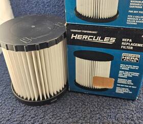 70075 Hercules Hepa Filter For 2 And 3-1/2 Gallon Bauer Vacuum