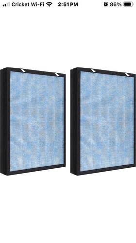 Hsp002 Hichoryer 2 Pack Replacement Filter Compatible With Hathaspace Air Purifier True Hepa