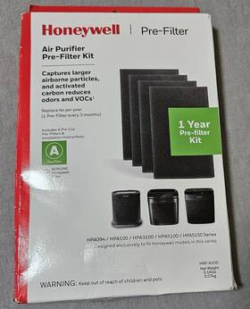 Hrf-a100 Honeywell 328785002621 Genuine Type A Air Purifier Pre-filter Kit 4 Precut Filters