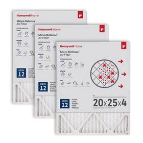 Cf200a1016-3pkam Honeywell Home 194159008038 20x25x4 12 Ac Furnace Air Filter 3 Pack Actual Dimensio