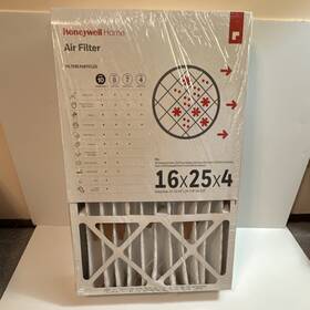 Cf20001625 Honeywell Home Pleated Furnace Air Filter 16x25x4 Electrostatic