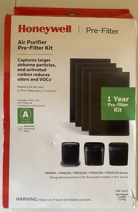 Honeywell Hra100 New Open Box 4- Pack Pre-filter Kit Air Purifier Activated Carbon