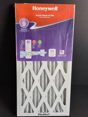 Hw9fpr12201 Honeywell 10x20x1 Superior Allergen Pleated- Fpr 9 Air Filter