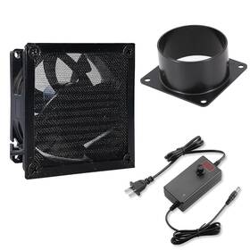 Hose Vary 744110354973 3 Inch Axial Exhaust Fan 4500rpm 80mm Dc12v Dual Ball Bearings Air Extracto