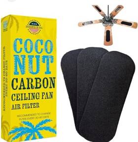 Bh-74 Howcow Coconut Carbon Ceiling Fan Filters For Blades Filter L 10 Pack