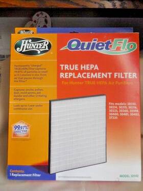 30940 Hunter 049694379405 Genuine True Hepa Replacement Filter For Quietflo