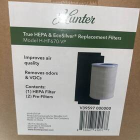 H-hf670-vp Hunter 810067450577 True Hepa Ecosilver Replacement Filter Model V39597 New In Box