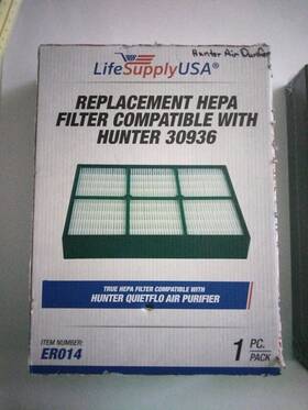 30936 Hunter Quietflo Er014 Air Purifier Replacement Filter
