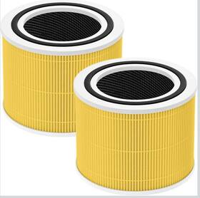 300-yellow Isingo 2 Pack Core 300 Air Purifier Filter For Levoit And 300s