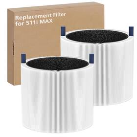 51i-mx-2p Isingo 2-pack 511i Max Replacement Filter For Blueair Blue Pure F5max Hepasilent