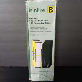 Isinlive 680904375826 Hepa Air Purifier Replacement Filter B 2 Filters 8 Carb