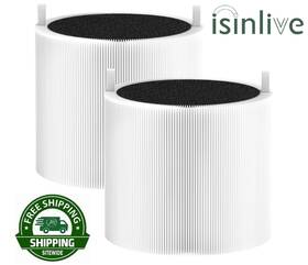 Aqw-ty7v-1n Isinlive 2pk True Hepa H13 Filter For Blue Pure 411i Max And 411a Air Purifier F4max
