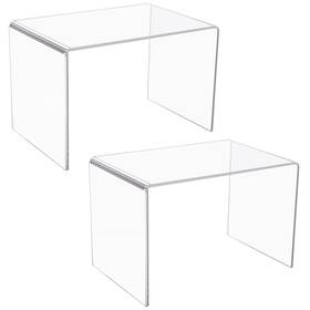 Jusalpha 850015209666 2-pc 9ftft Strong Clear Acrylic Riser For Retail Shelf Showcase Fixtures J
