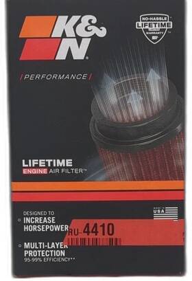 K&n 024844077509 High-flow Original Lifetime Universal Clamp-on Air Filter High Performance