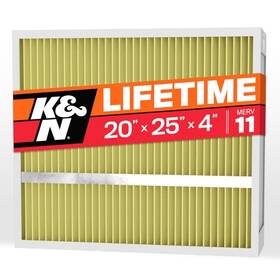 Hvc-42025 K&n Filter 20x25x4 Hvac Furnace Air Lasts A Lifetime Washable Merv 11
