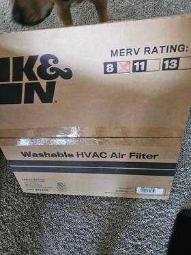 Hvc-8-11616 K&n Filter 16x16x1 Hvac Furnace Air Breathe Safely Wash Merv 8