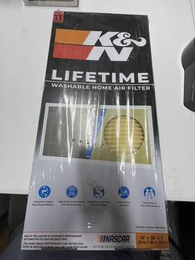 Hvc-11020 K&n Lifetime Washable Home Air Filter 10 Inch X 20 1 Merv 11 F1