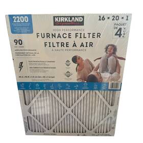 Kirkland 096619892907 Signature 2200 High Performance Furnace Filters 4-pack 16x20x1