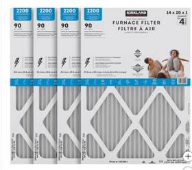 Kirkland 096619892938 Signature 2200 High Performance Furnace Air Filter 16x20x1 Pack Of 4