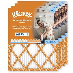 10036000571278 Kleenex Advanced Allergen Air Filter 16x20x1 Inches - 11 Rating 4-pack