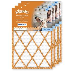 10036000572022 Kleenex Advanced Allergen Air Filter 20x30x1 Inches - 11 Merv Rating 4-pack
