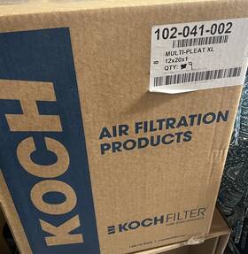 102-041-002 Koch 9 - 12x20x1 Pleated Filter Merv 8